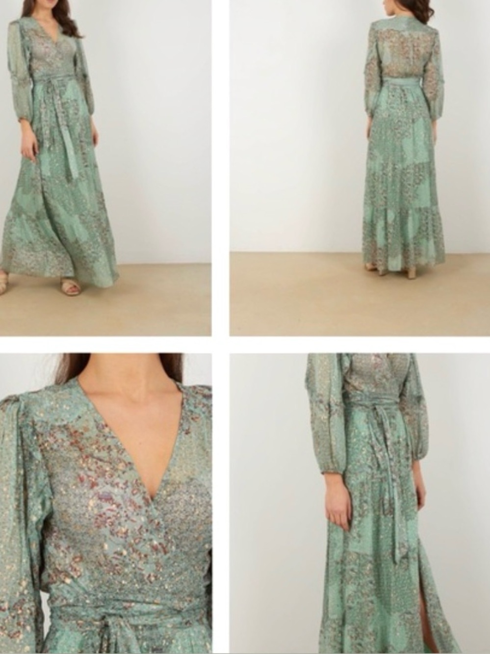 ba&sh Oriane Printed Wrap Maxi Dress - Picture 2 of 4